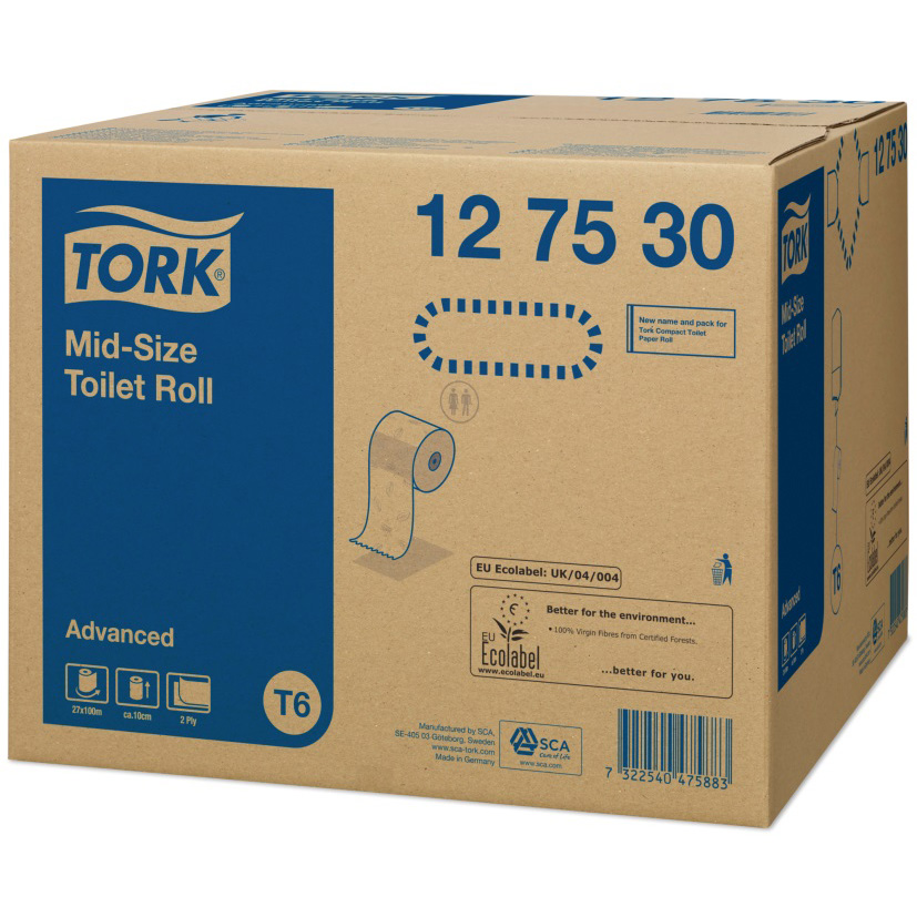 127530 Tork Midi Toilettenpapier – 2-lagig